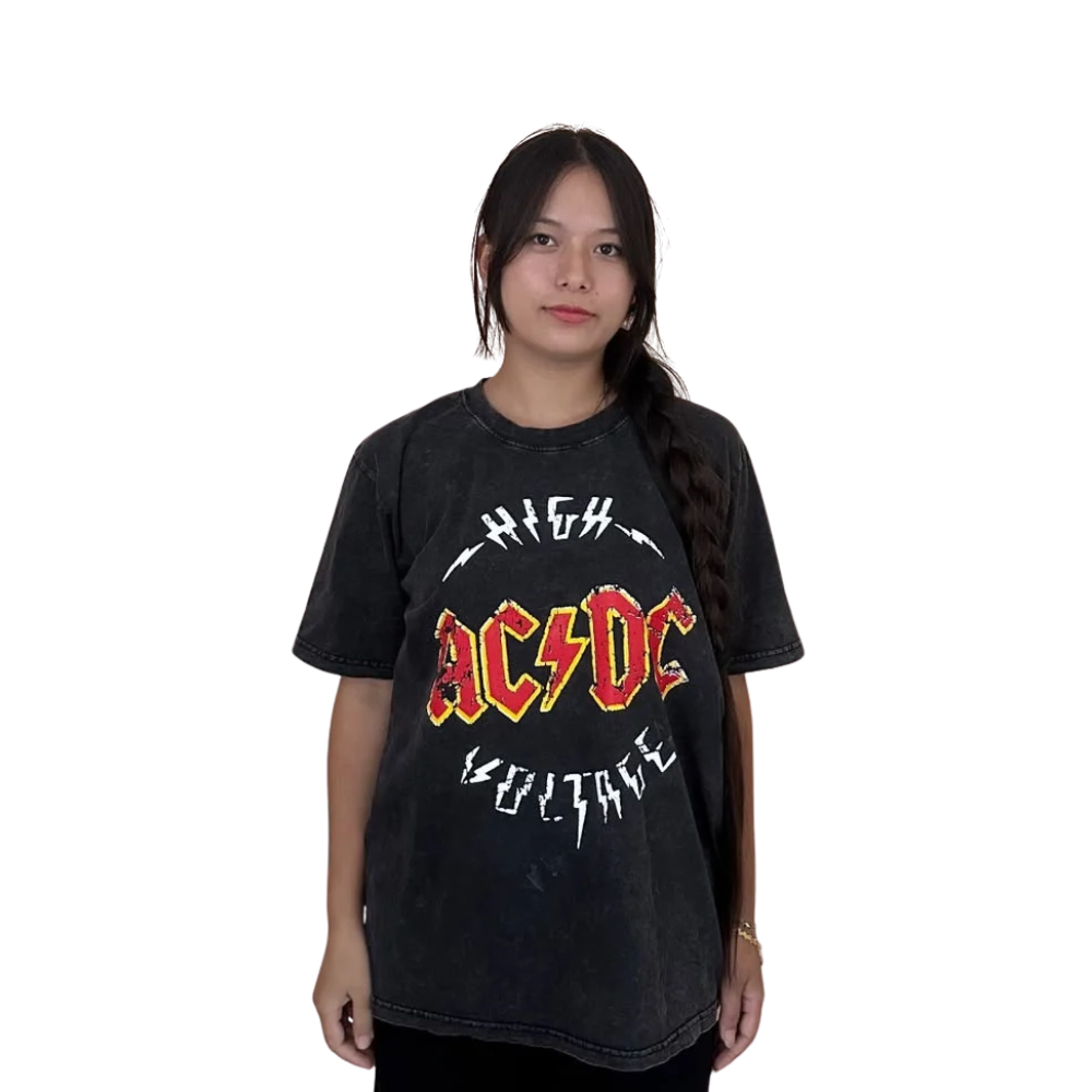 Acid Washed T-shirt | AC/DC