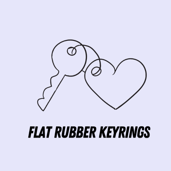 Flat Rubber Keyring